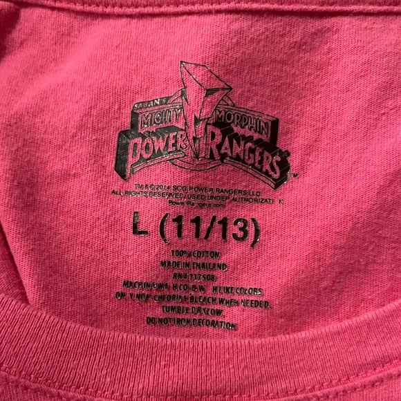 Mighty Morphin Power Rangers Pink Tee Shirt - Picture 4 of 5